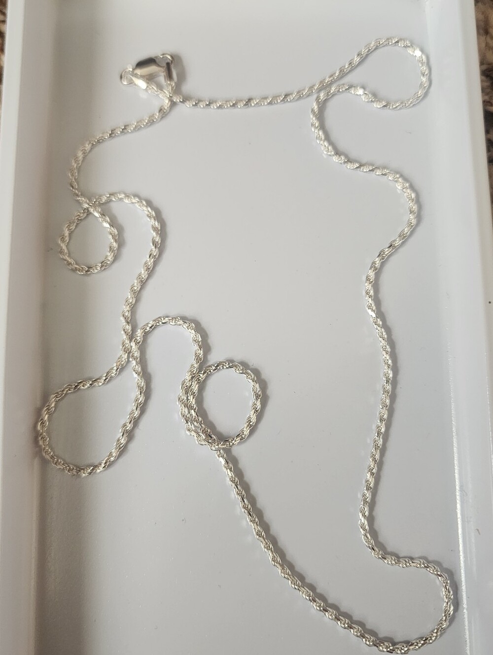 Sterling Silver Rope Chain Necklace - Silver #3